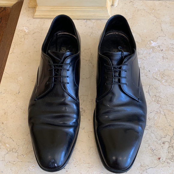 Prada black leather oxfords. Lace up. Size 11 - Picture 2 of 13
